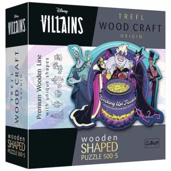 Wood Craft: Disney Gonosztevők 500+5db-os prémium fa puzzle - Trefl kép