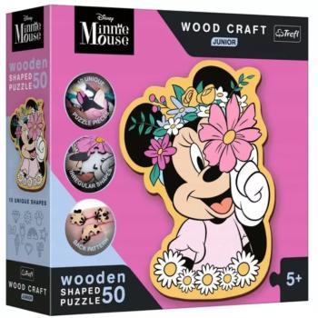 Wood Craft Junior: Disney Minnie egér világa fa puzzle 50db-os - Trefl kép