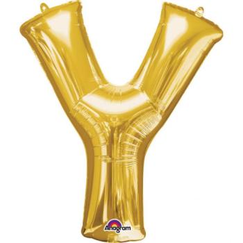 Y betű fólia lufi 86 cm - arany kép