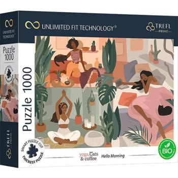 Yoga, Cats, Coffee Helló reggel 1000 db-os UFT puzzle - Trefl kép