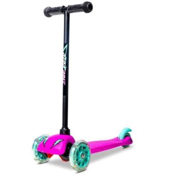 Yvolution: Neon Bolt háromkerekű roller világító kerékkel - Rózsaszín kép