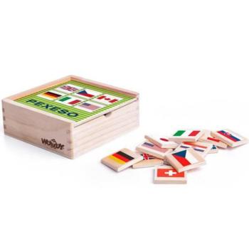 Zászlók fa memória játék dobozban - Woodyland kép