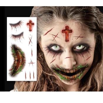 Zombie arc tetoválás kép